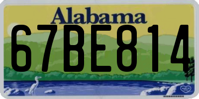 AL license plate 67BE814