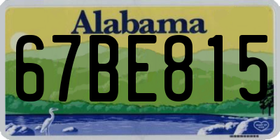 AL license plate 67BE815