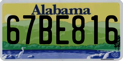 AL license plate 67BE816