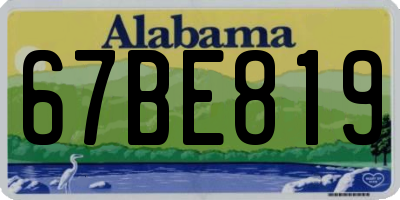 AL license plate 67BE819