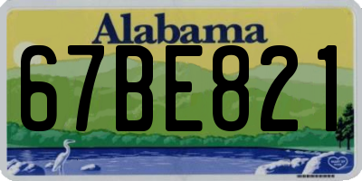 AL license plate 67BE821