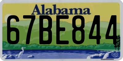 AL license plate 67BE844