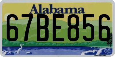 AL license plate 67BE856