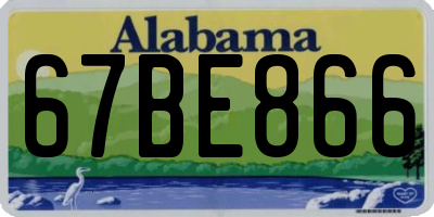 AL license plate 67BE866