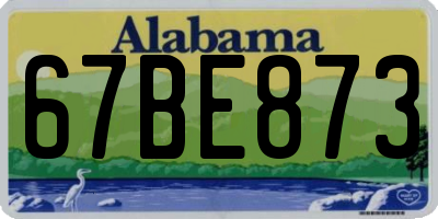 AL license plate 67BE873