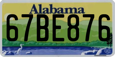 AL license plate 67BE876