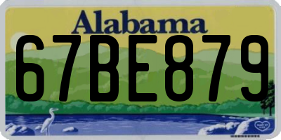 AL license plate 67BE879
