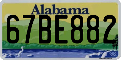 AL license plate 67BE882
