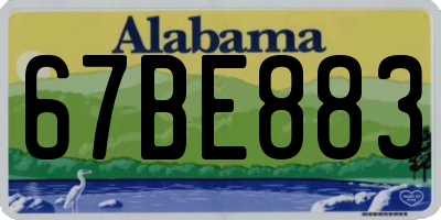AL license plate 67BE883