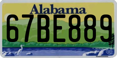 AL license plate 67BE889