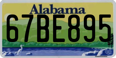 AL license plate 67BE895