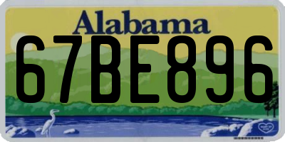 AL license plate 67BE896