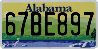 AL license plate 67BE897