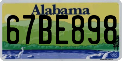 AL license plate 67BE898