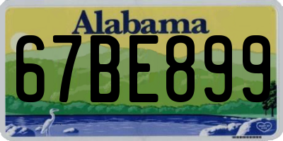 AL license plate 67BE899