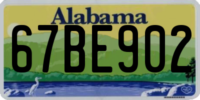 AL license plate 67BE902