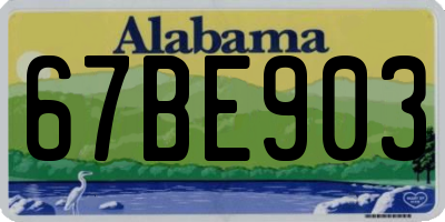 AL license plate 67BE903