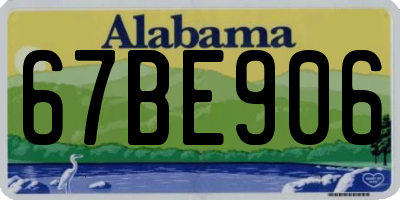AL license plate 67BE906