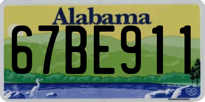 AL license plate 67BE911