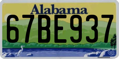 AL license plate 67BE937