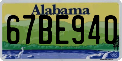AL license plate 67BE940