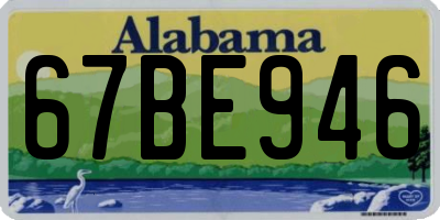AL license plate 67BE946