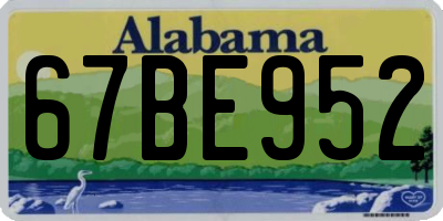 AL license plate 67BE952