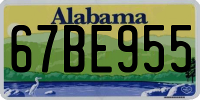 AL license plate 67BE955