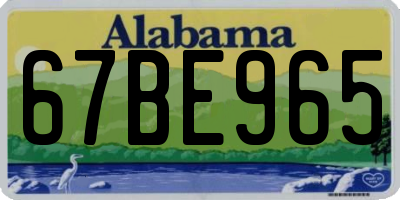 AL license plate 67BE965