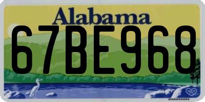 AL license plate 67BE968