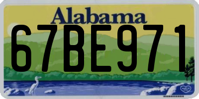 AL license plate 67BE971