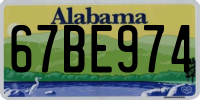 AL license plate 67BE974