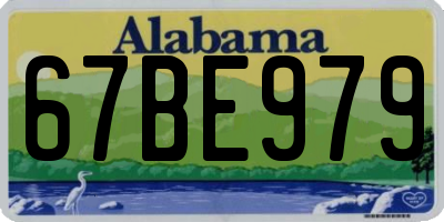 AL license plate 67BE979