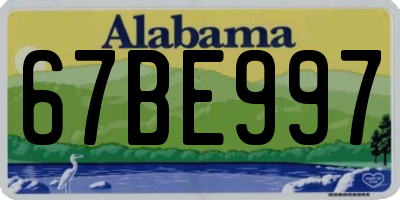 AL license plate 67BE997