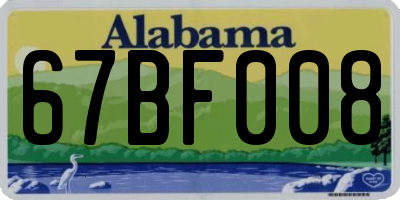 AL license plate 67BF008