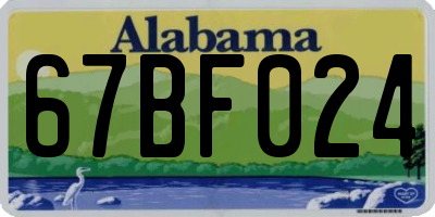 AL license plate 67BF024