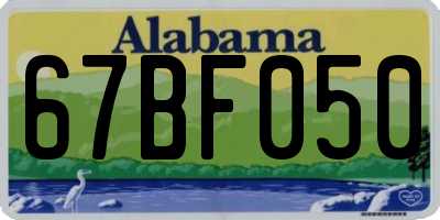 AL license plate 67BF050