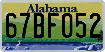 AL license plate 67BF052