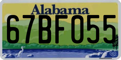 AL license plate 67BF055
