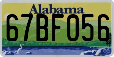 AL license plate 67BF056