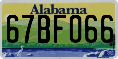 AL license plate 67BF066