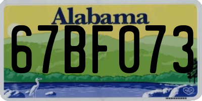 AL license plate 67BF073