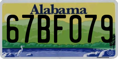 AL license plate 67BF079
