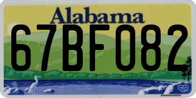 AL license plate 67BF082