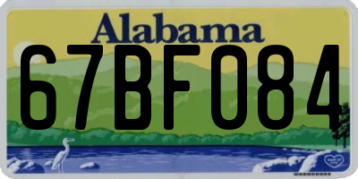 AL license plate 67BF084