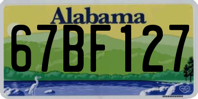 AL license plate 67BF127