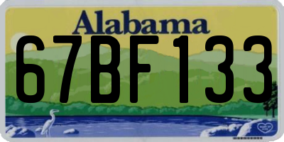 AL license plate 67BF133