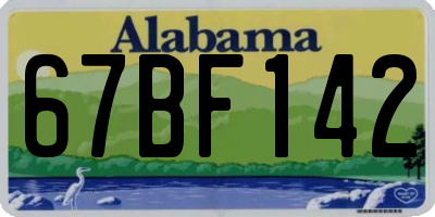 AL license plate 67BF142