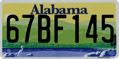 AL license plate 67BF145