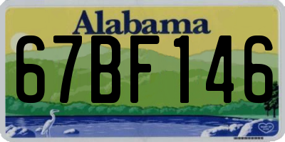 AL license plate 67BF146
